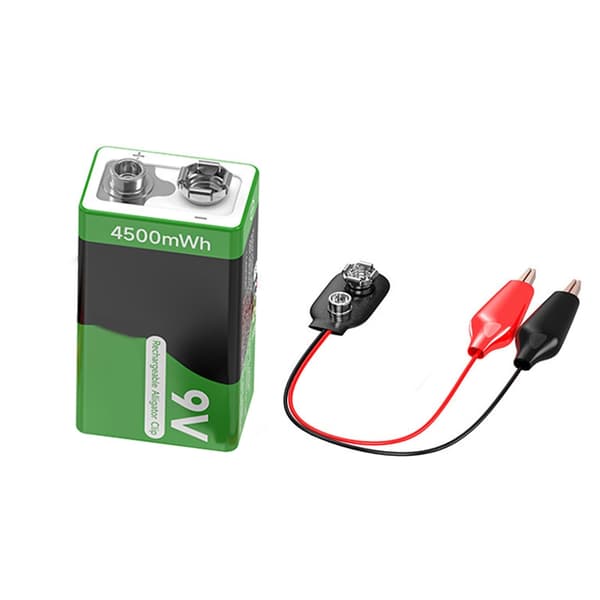 9V Strømaflader Alligatorclips med Batteri Ideel til Telefon 16 Reparationer