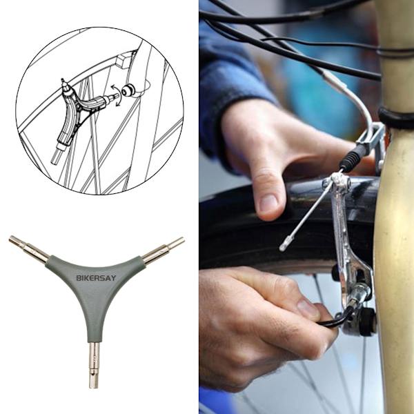 4/5/6mm 3-vejs Unbrakonøgle Y-formet Unbrakonøgle Cykelreparationsnøgle