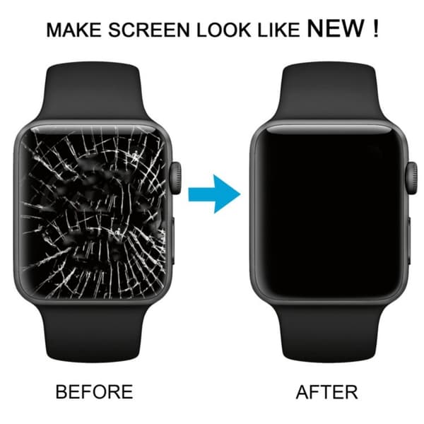 Rask respons LCD berøringsdigitaliserer full montering for 38mm Series 3 Smartwatch