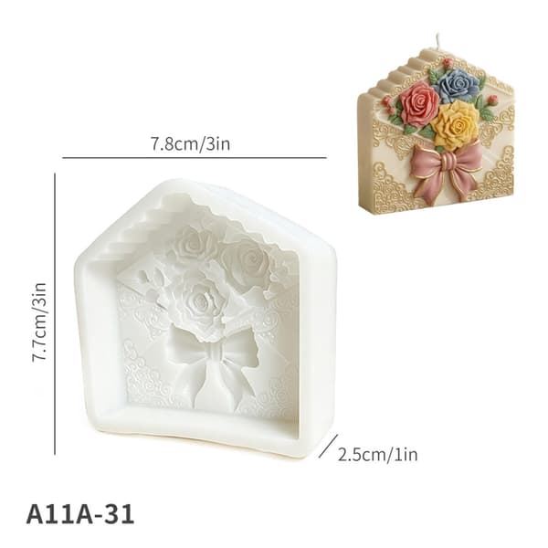 Kreativ Hjerteformet Rose Lysform Til Håndlavet Kunst