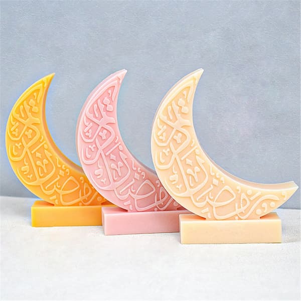Mån Resin Form Ljusformar Månformade Silikonformar DIY Gjutformar