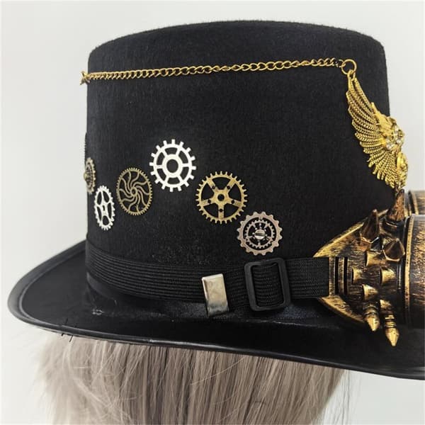 Gothic Flosshatt Hjerte Vinge Design Briller Hatt Hodeplagg Kostyme Tilbehør