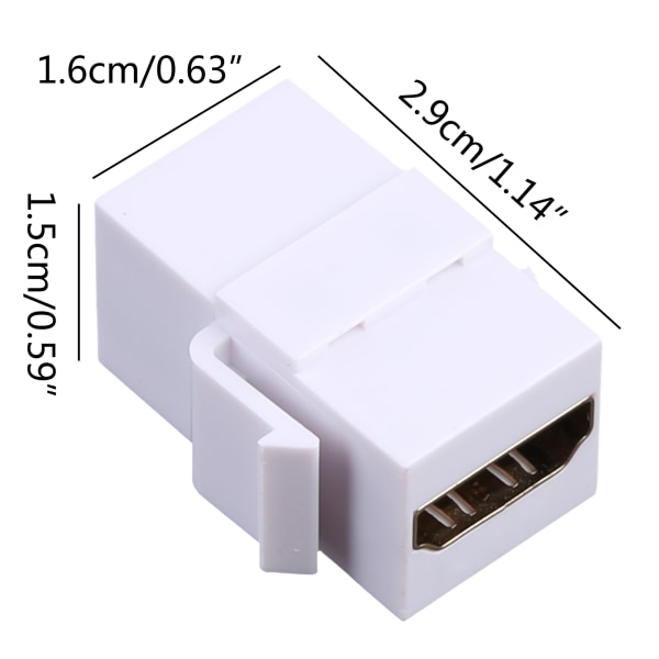Keystone HDMI-kompatibel kontakt Stöd för 3D 4K HDMI-kompatibel hona till honkontakt