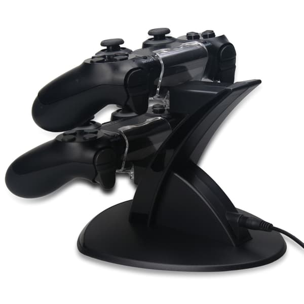USB-drevet dobbelt controller oplader standerholder egnet til P4 Gamepad