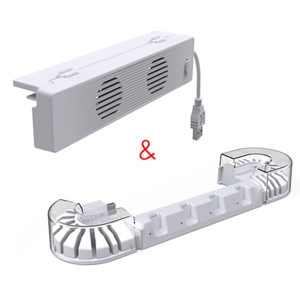 Spillkonsoll Cooler Fan Lader Dock Station Utstyrt med 2 High Speed ​​Silent Fans for NSW Switch/Switch OLED