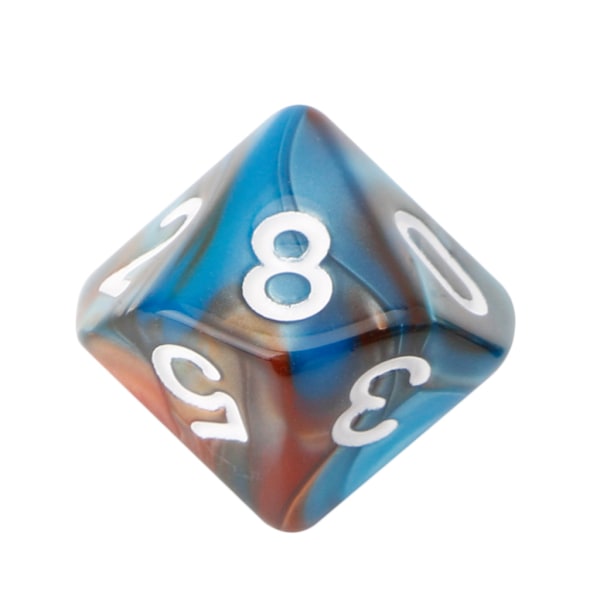 7 stk/sett akryl polyhedral terninger for TRPG brettspill D4-D20 Sky Blue