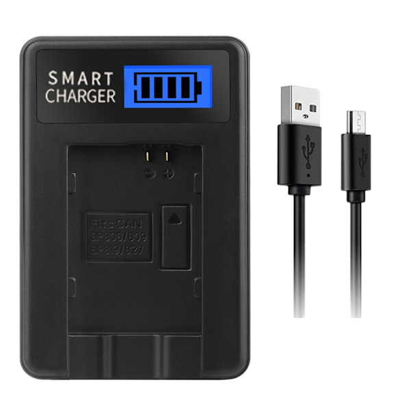 Kevyt USB kameran akkulaturin lataustilan ilmaisin BP808 FS100:lle