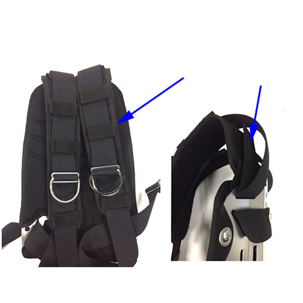 Axelremsdynor för dykning, axelremsdynor för dykning BCD-bakplatta selebälte Black