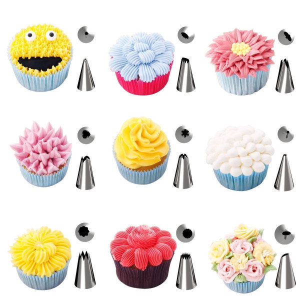 Tårtdekoreringsverktyg för att baka Spritspåsar Tips Cupcake Supplies Cookie Fondant