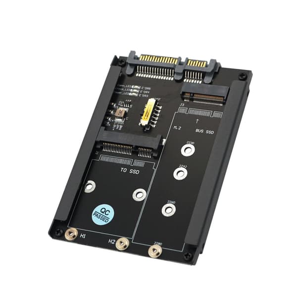 M.2 MSATA - SATA3.0 -sovitin 6 Gbps:n dataliitäntäkortti metallipidikkeellä