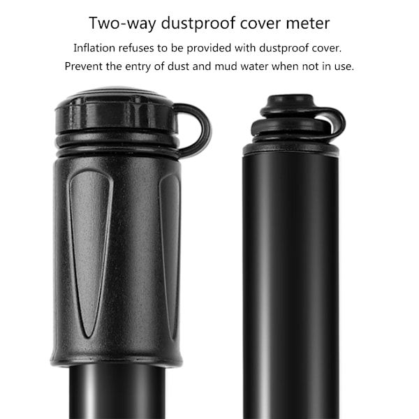 Mini Cykelpumpe Passer til Presta & Schrader 100PSI Inkluderer Monteringssæt, Letvægt
