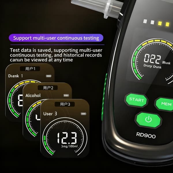 Digital Alkoholmåler Professionel Alkometer med Bip og Indikatorlys