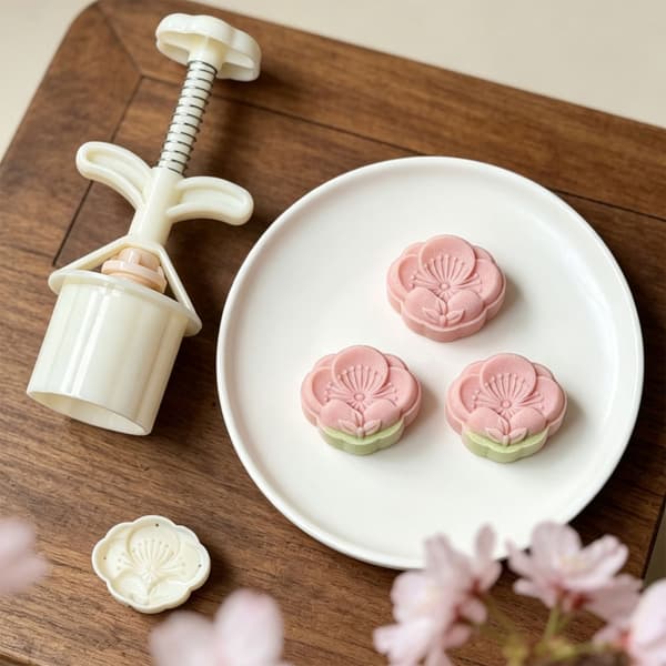 Månkakformar 1 stämplar, Höstfestival Handpressade Blomstermånkakformar