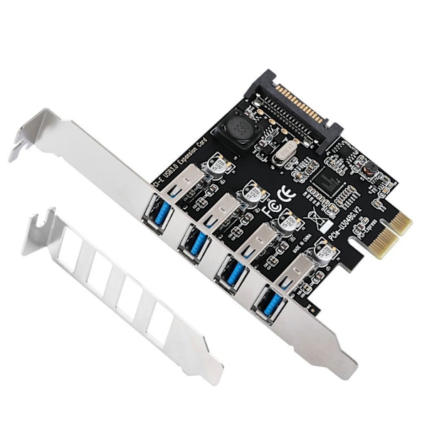 PCI-E- USB sovitin (USB3.0 + 15Pin) Laajennuskortti PCI E 1X USB Add in Card