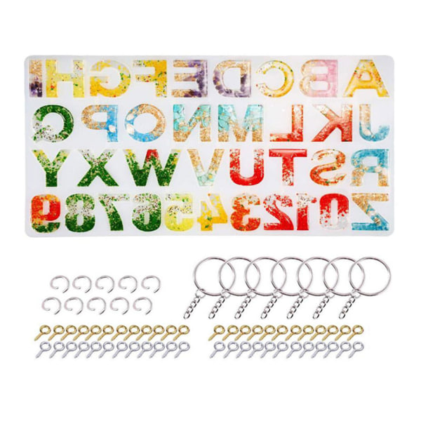26 engelska bokstäver Form Alfabet Smycken Gjutform Smycken Tillverkning av form