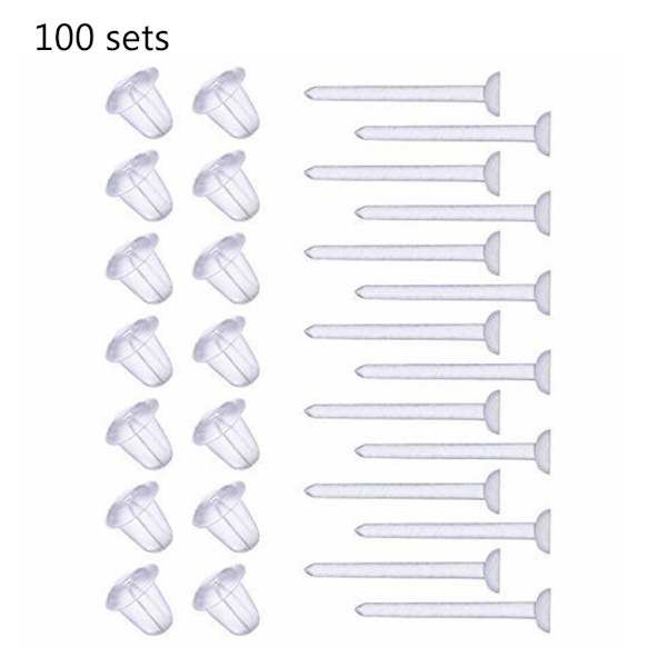 Øreringe Ryg & Plast Ørering Post Kit Ørestuds til arbejde Sports smykker Making