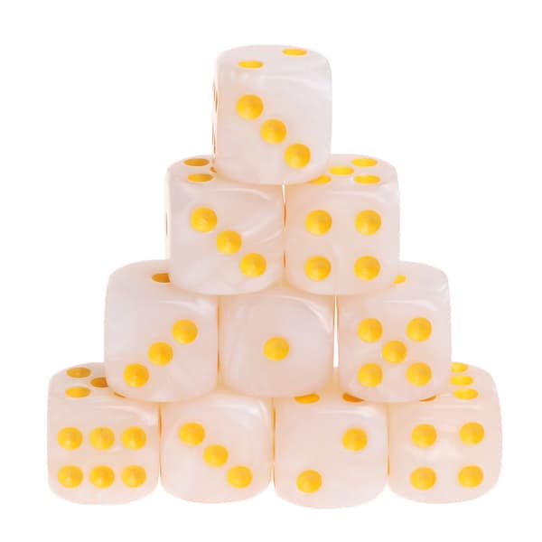 10 stk./sæt Akryl Polyhedral Terninger Til TRPG Brætspil Black