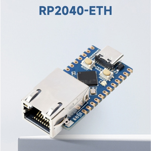 Lättvikts RP2040-ETH utvecklingskort Raspberry Pi Microcontroller Board Dual-Core Arm Cortex-M0+ processor