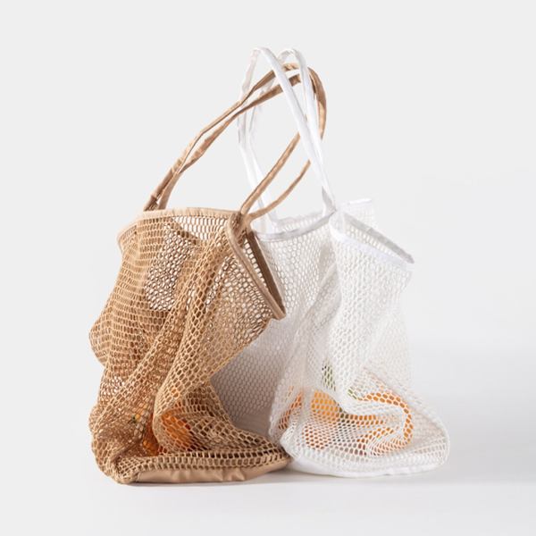 Mesh taske Vandtæt strandtasker til voksne skuldertasker White
