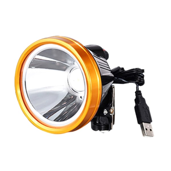 Mångsidig USB kontaktlampa för fiske, cykling, camping 15W power Yellow light