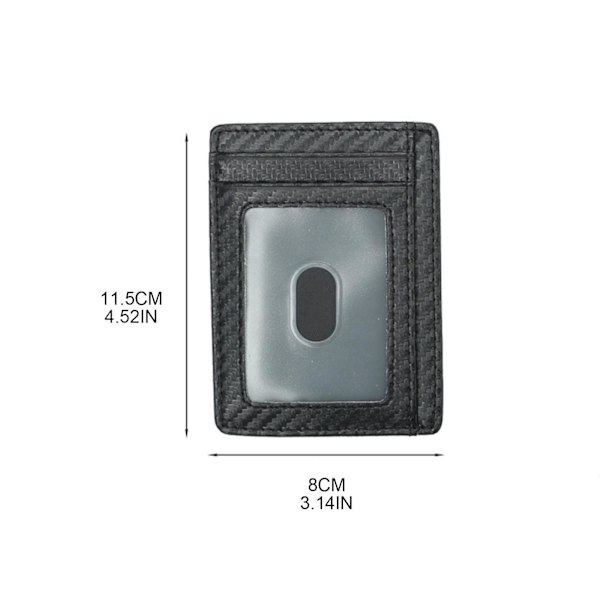 Ohut estävä lompakko Luottokorttikotelon kukkaro Case miehille, naisille Carbon fiber black