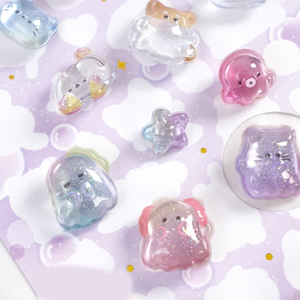 3D Resin Sticker Scrapbooking Sticker til Journal Notesbog Laptops Telefon Cover