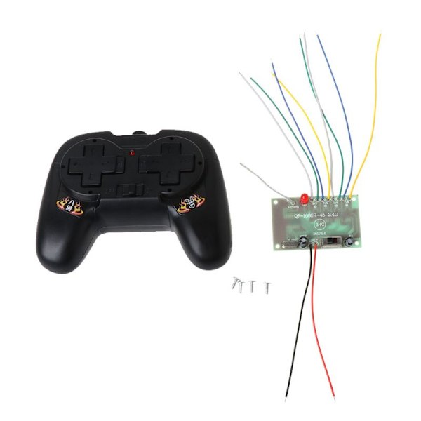 2,4G 8CH Fjärrkontroll med Receiver Board DIY-leksak för båt för tankbil 4-6V A