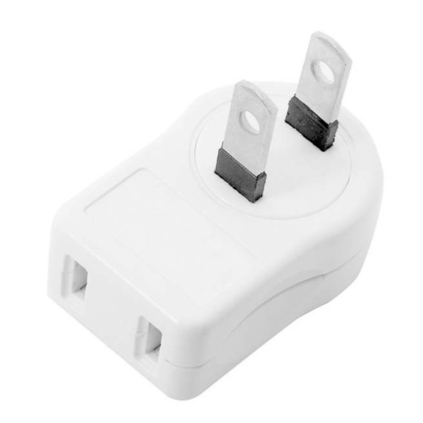 Outlet Saver 2 Prong Plug Extension Adapter 2 Outlets