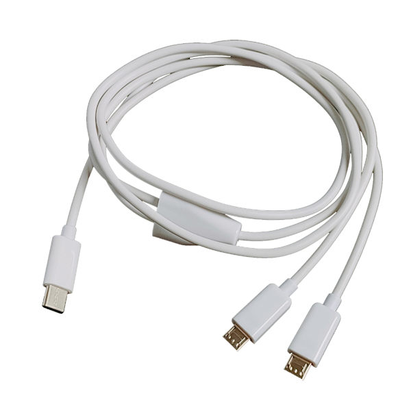 Universal Type C - Double Micro USB -laturikaapeli Pikalataus usean laitteen power