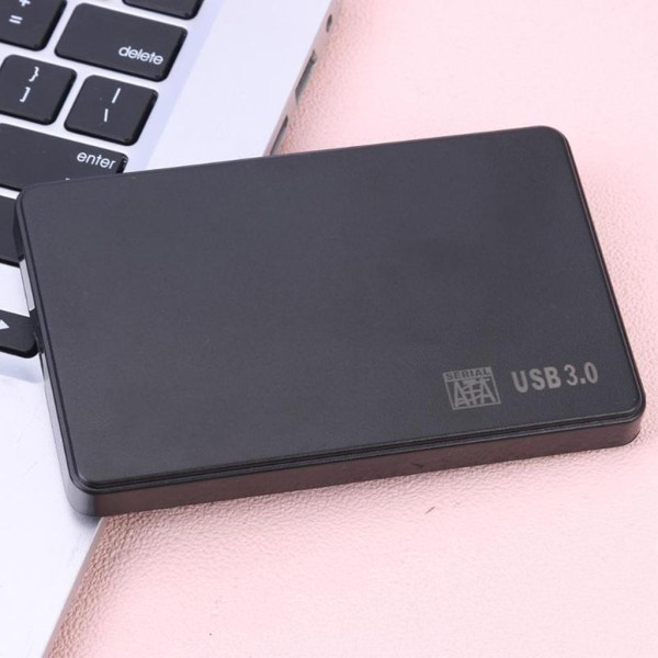 Hårddisk för Case Box Extern USB 3.0 2.5 tum Sata Seriell SDD-hölje 6 Gbps Black