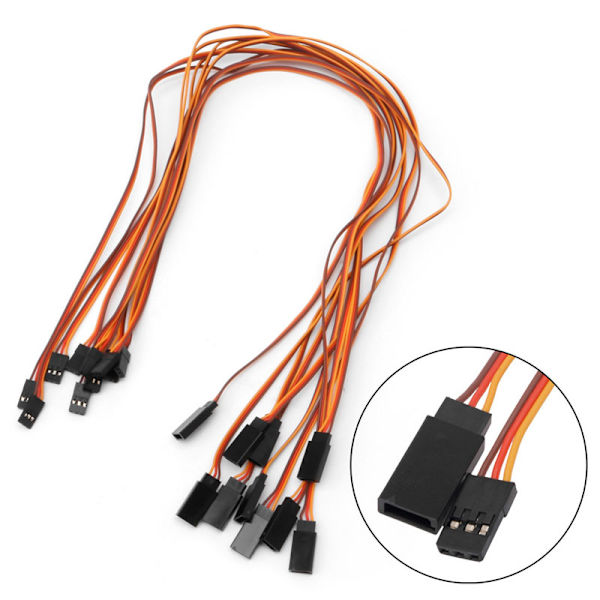 10 kpl 150 mm:n servo-jatkojohdon johto RC Futaba JR:lle 15 cm uros-naaras