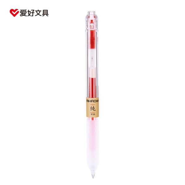 0,5 mm extra tunna pennor med fin spets Gel flytande bläck rullande kulspetspennor för kontor Red