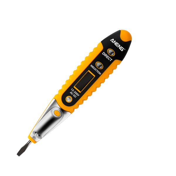 Digital Voltage Tester Pen 12V-220V för DC & AC Spänningsdetektor Live/Null Wire Tester Bedömning Brytpunkt för hushåll