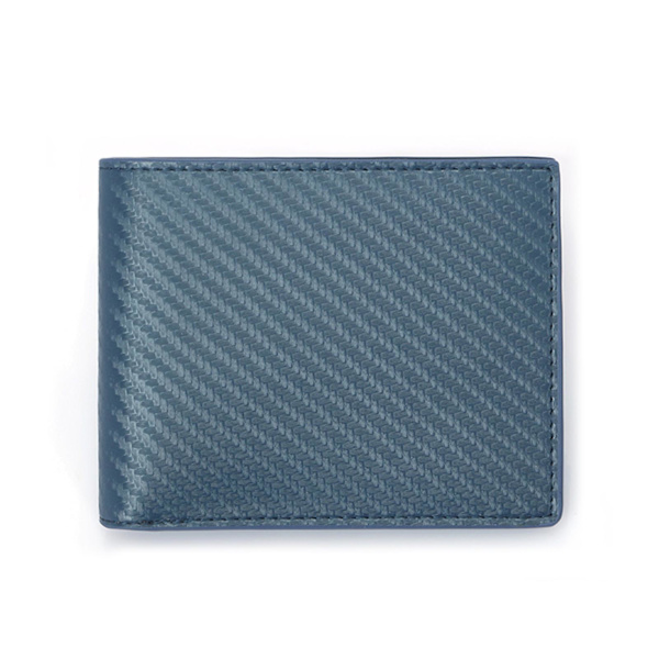 Mode Män Mini Business Blockering Plånbok Man Carbon Fiber Card Mynthållare Bifold Portemonnaie Coffee