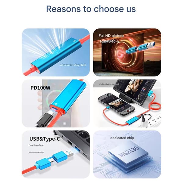 Universal High Definition Video Streaming Kabel til Spillekonsoller og Mere