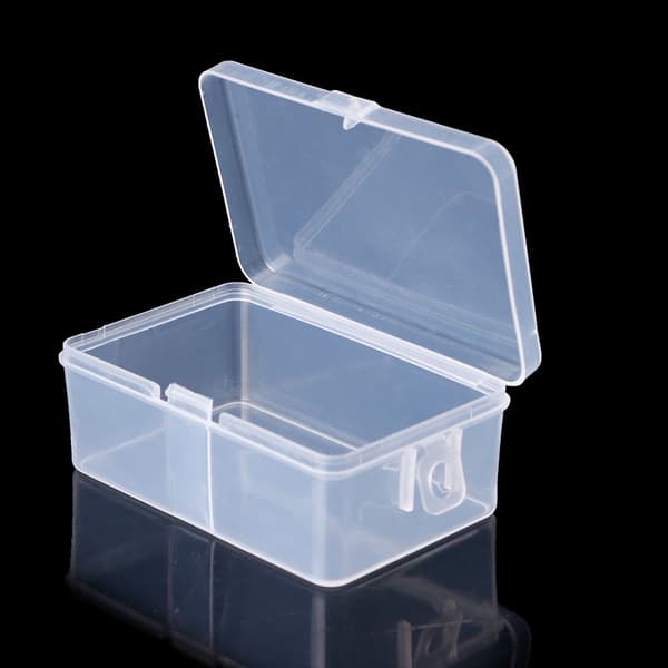 Rektangulär Förvaringslåda i Transparent Plast för Smycken, Pärlor och Organizer