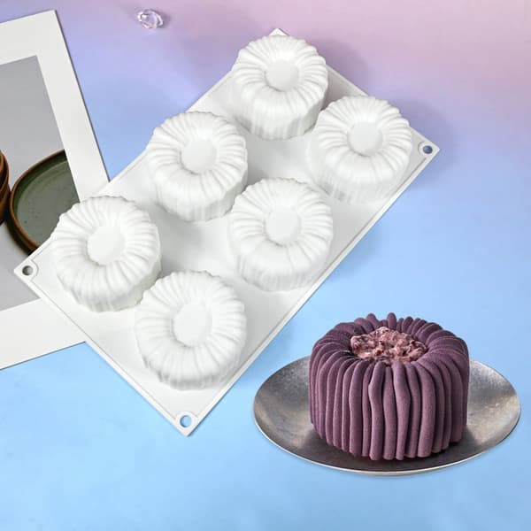Funktionelle silikone mousse kageforme 6 hulrum til alle dine bagebehov