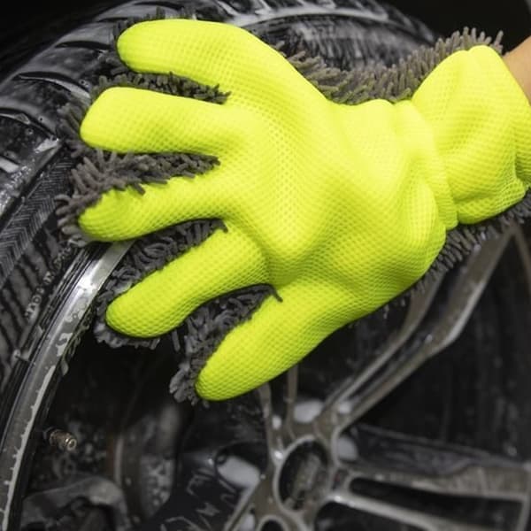Bløde Chenille Mikrofiberhandsker Praktiske Dobbeltsidede Plys Bilvaskehandsker