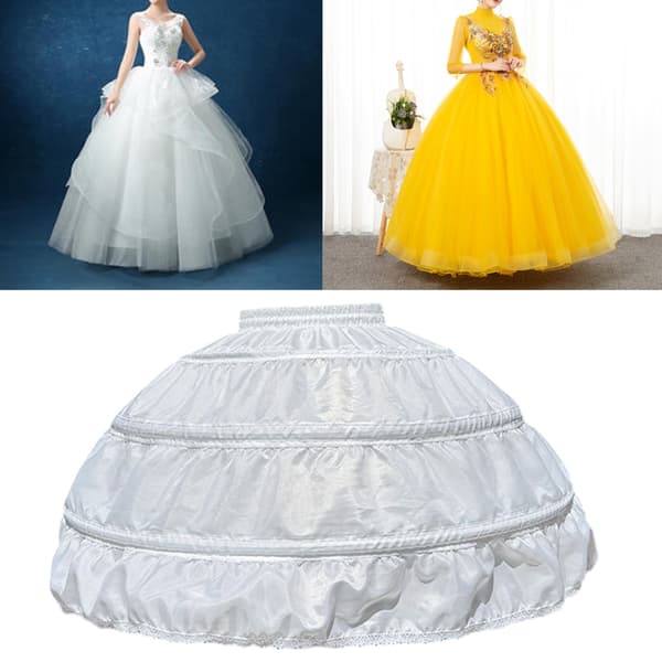Utsvängd underkjol med elastisk midja, prinsessklänningsförstärkare 65 cm diameter