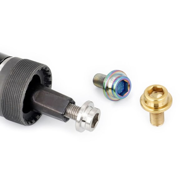 2 stk. Titaniumslegeringer Krankarmsfikseringsbolte Cykel Krankbolte Skruer Titanium color