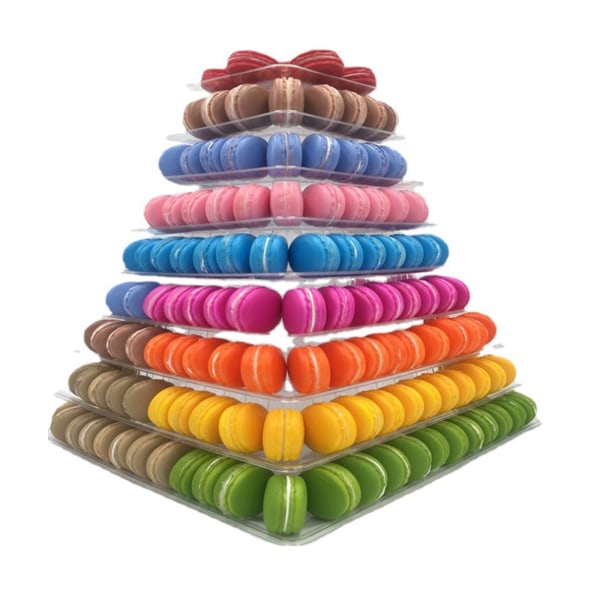 5/9 Tiers Macaron Tower Stand Kage Display Rack Fest Bryllup Display Hylde