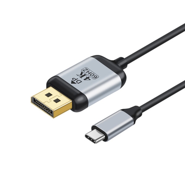 USB C till Displayport-kabel 4K@60Hz, USB Typ C till DP-adapterkabel 6 fot, USB C-enheter Anslut till HDTV-monitorprojektor