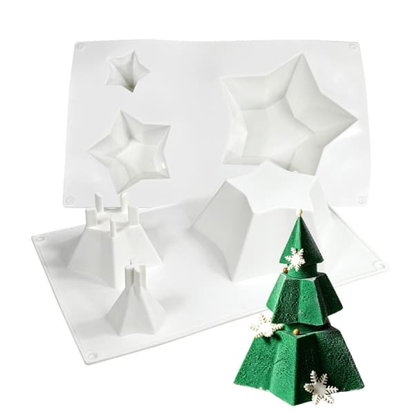 Silikone juleforme Fondant chokoladeforme til dessertkagedekoration