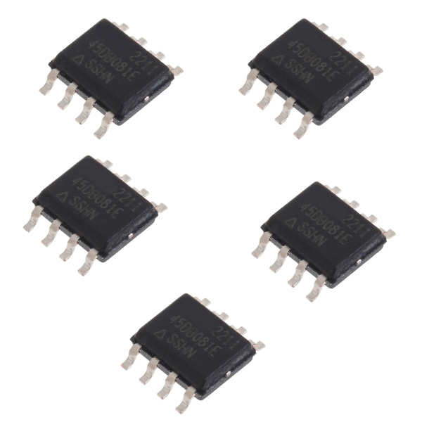 5x AT45DB081E-SSHN-T Patch SOP-8 SPI Interface Flash 8MB Memory Chip IC (264 bytes x 4096 sider) 85 MHz til programkode