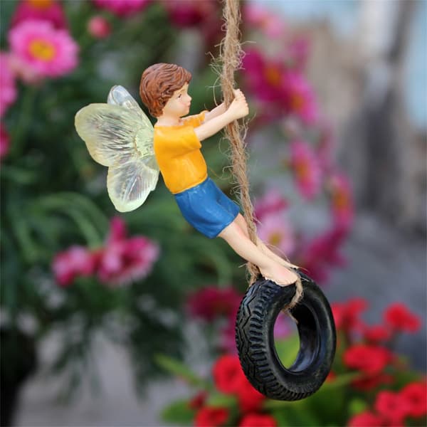 Miniature Fe Figur Udendørs Havepynt