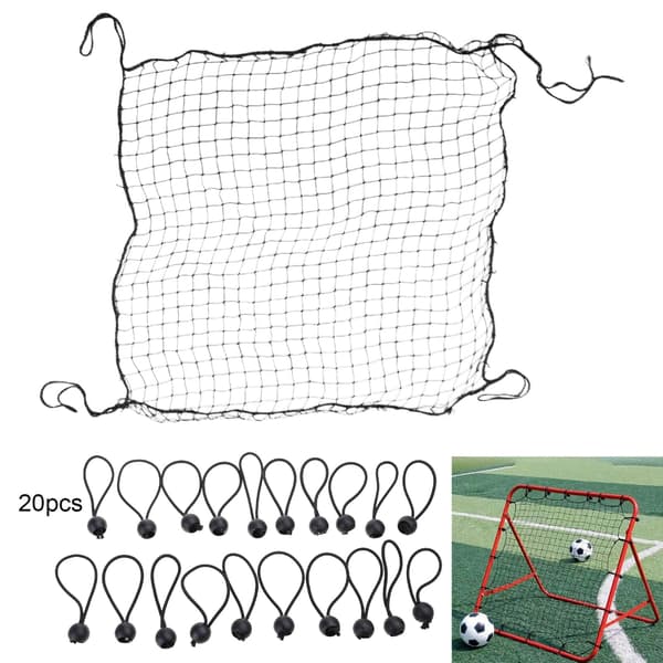 Fodbold Rebounder Net med 20 Elastiske Reb Kickbacks Fodbold Rebound Net
