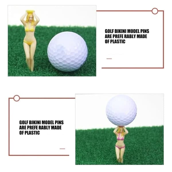 Happy Bikini-tema Golf Tees Sæt Premium Plastik Konstruktion Ideel Til Golffans