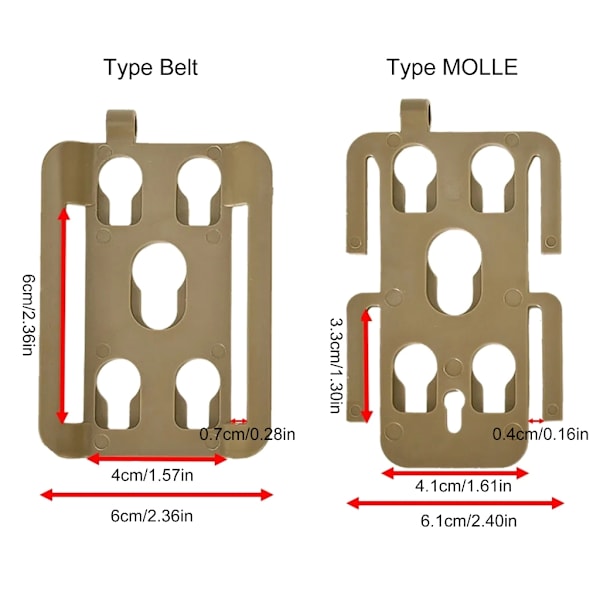 Molles-sovitin alusta Mag-pussi reppu metsästysliivi liitäntä liite Mud Molle Style