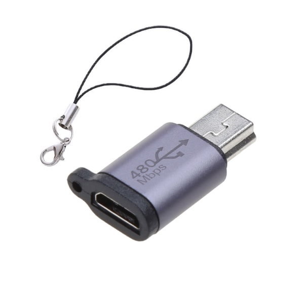 Usb-C till mikro- USB -adapter typ C hona till mikro USB hane-omvandlarkontakt Stöder laddningsdatasynk-legeringsadapter null - Micro to Mini USB