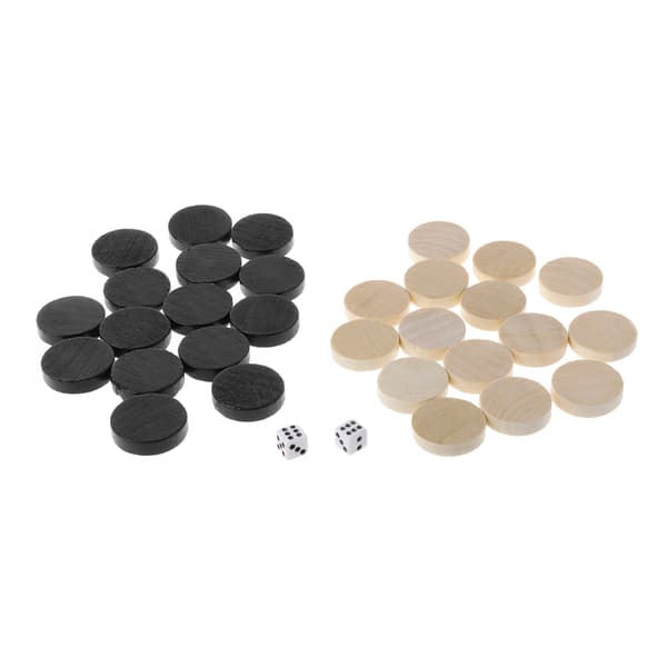 Skakstykker Simple backgammon træ sorte og hvide skakbrikker